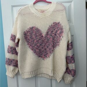 Charming Heart Knit Sweater